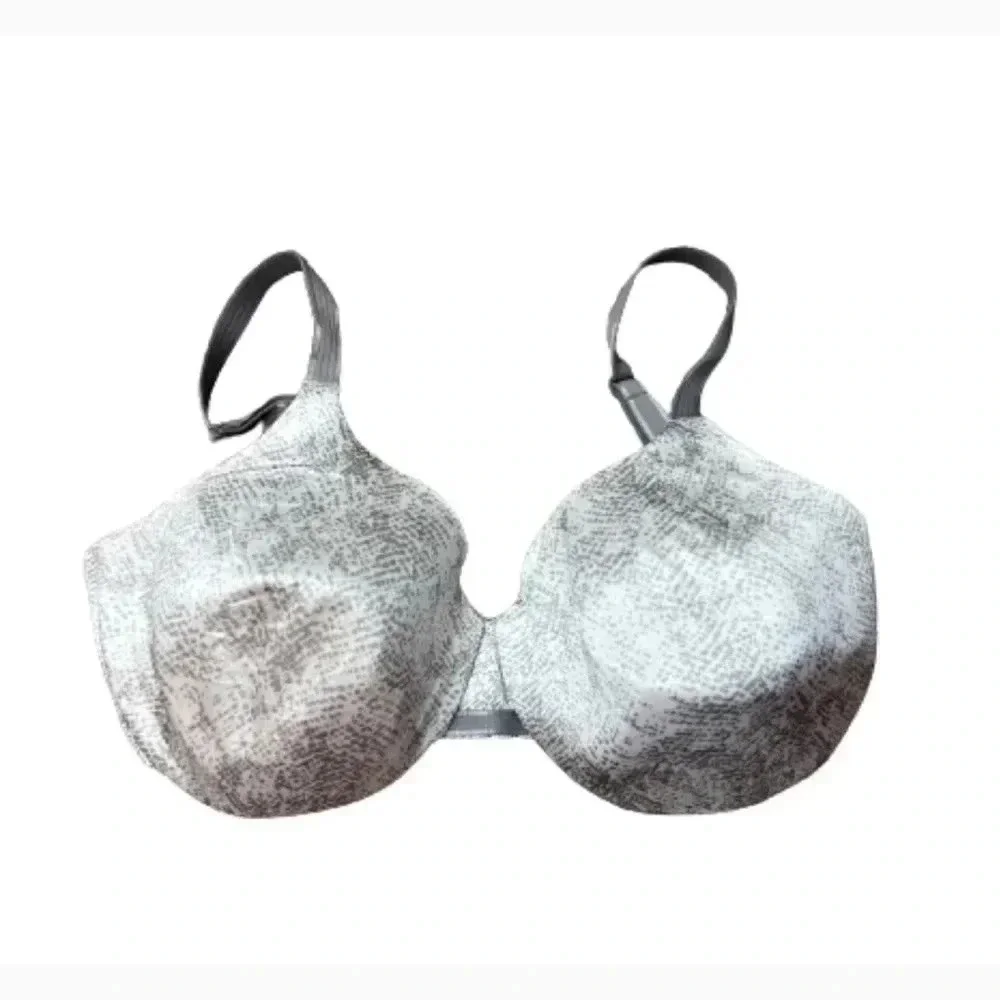 BALI BRA SILVER AND‎ WHITR UNDERWIRE CONCEALING SMOOTHING PLUS SIZE 42DD